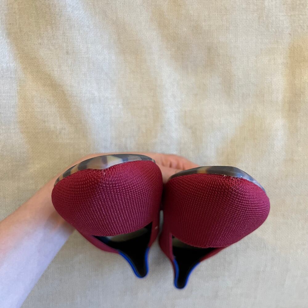 Rothy's Burgundy Pointed Toe Heels NEW - Picture 7 of 11